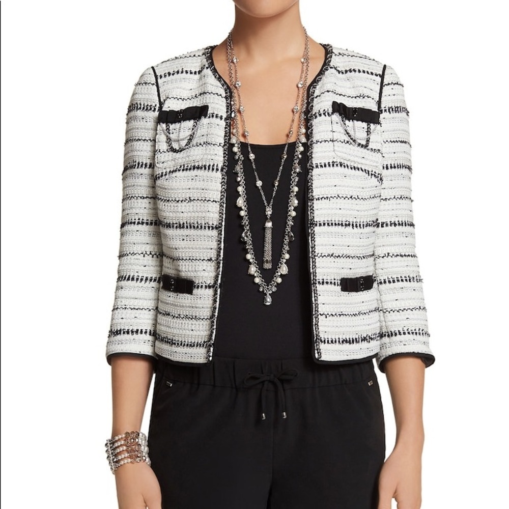 NWT White House Black Market Novelty Tweed Jacket